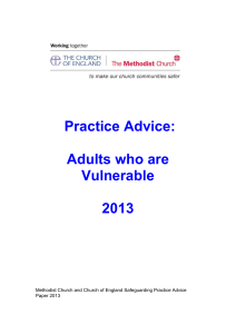 Practice Advice: Adults who are Vulnerable 2013