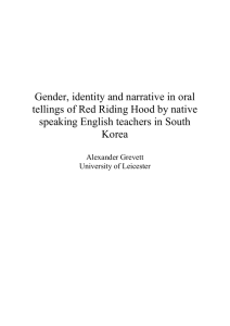 Gender, identity and narrative in oral tellings of Red Riding Hood by