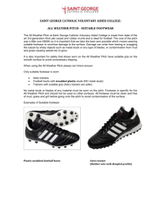 6. All Weather Pitch Footwear Policy