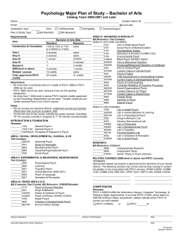 Psychology Major & Minor Requirements