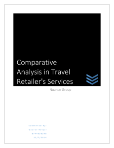 Comparative Analysis in Travel Retailer`s Services