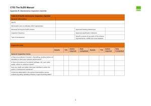 Maintenance inspection checklist