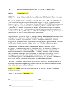 National Chemical & Biological Defense Consortium LOI