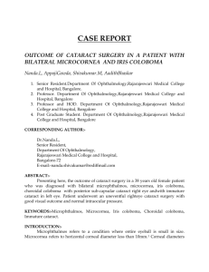 CASE REPORT OUTCOME OF CATARACT SURGERY IN A