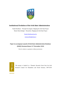 Institutional evolution of the Irish state administration