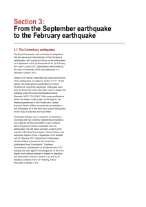 Section 3: From the September earthquake to the February