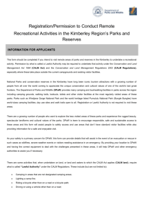 Remote recreational activities in Kimberley form
