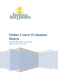 Online Course Evaluation Rubric