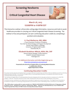 Screening Newborns for Critical Congenital Heart Disease flyer