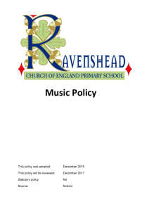 Music Policy - Ravenshead C of E Primary School
