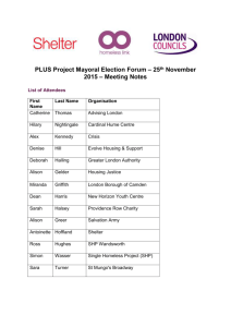 Mayoral Elections Forum 25.11.15 Notes