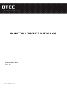 Mandatory Corporate Action FAQs