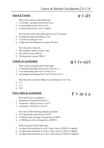 Forces & Motion Calculations