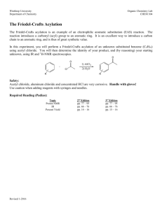 The Friedel-Crafts Acylation - Chemistry at Winthrop University