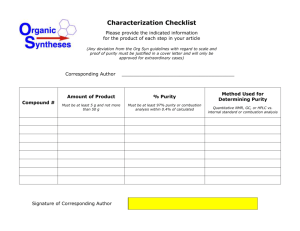 Characterization Checklist