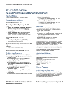 Applied Psychology and Human Development