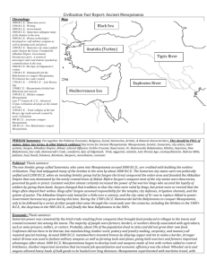 Civilization Fact Report: Ancient Mesopotamia Chronology. 5000