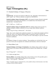 Topic 15 Energetics Notes HL