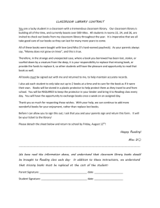 Classroom Library Contract