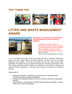 Litter and Waste Management Award