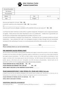 Qatar Veterinary Center Surgical Consent Form