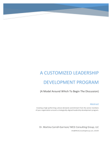 A Customized Leadership development Program
