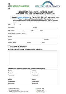 Partners in Recovery referral form