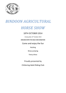Bindoon Agricultural Horse Show