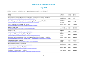 New books in the Oliveira Library July 2014