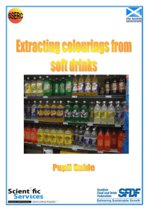 Extracting colourings from soft drinks