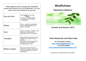 Mindfulness dementia initiative leaflet