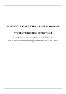 indigenous staff scholarships program student progress report 2014