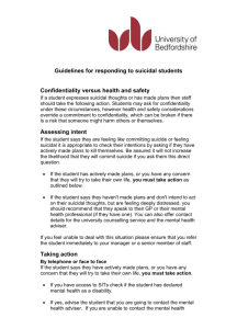 Guidelines for responding to suicidal students