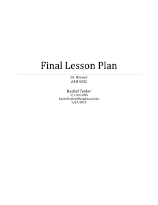 Final Lesson Plan - UCF College of Education and Human