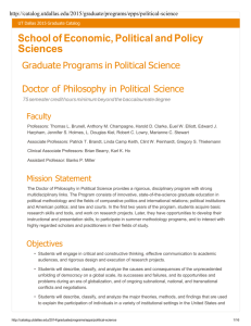 Graduate Programs in Political Science