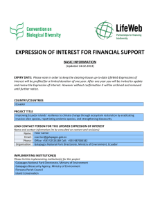 Expression of Interest - The LifeWeb Initiative