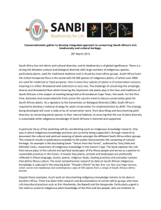 Presss Release Conserving biocultural diversity 25.03.2013