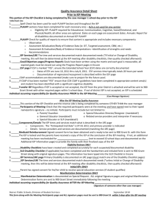 Quality Assurance Detail Sheet Sept 2010