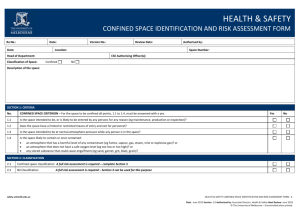 Confined space identification and risk assessment form