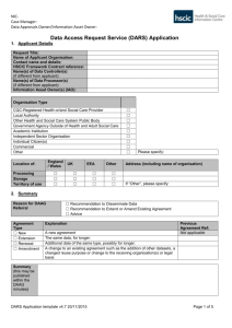 Data Access Request Service Application Form