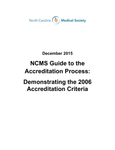 NCMS Guide to the Accreditation Process