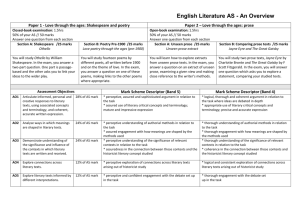 English Literature AS: An Overview ()