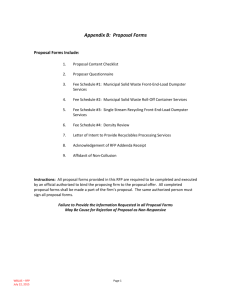 Appendix B: Proposal Forms - White Bear Lake Area Schools
