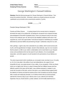 George Washington`s Farewell Address