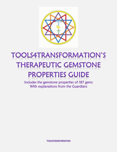 Tools4transformation`s Therapeutic Gemstone Properties Guide
