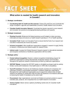 Fact Sheet: What action is needed for health research and innovation?