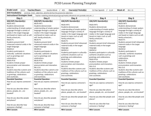 Common Core Lesson Planning Template