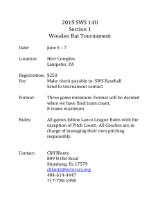information - Lancaster County Youth Baseball League