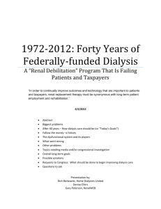1972-2012: Forty Years of Federally-funded Dialysis