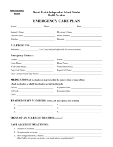 Emergency Care Plan - Grand Prairie Independent School District